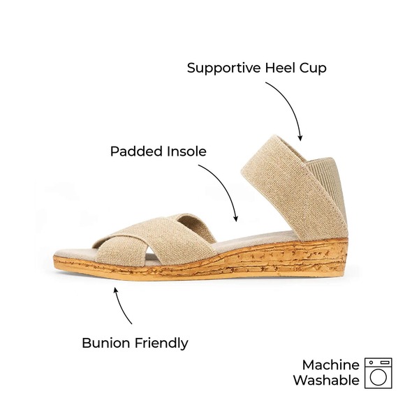 Charleston Shoe Co. 762287 Peachtree Core Linen Upper Wedge Heel Sandals Size 8 - Picture 12 of 12